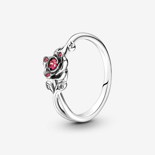 Anillo Pandora Rosa de La Bella y La Bestia de Disney