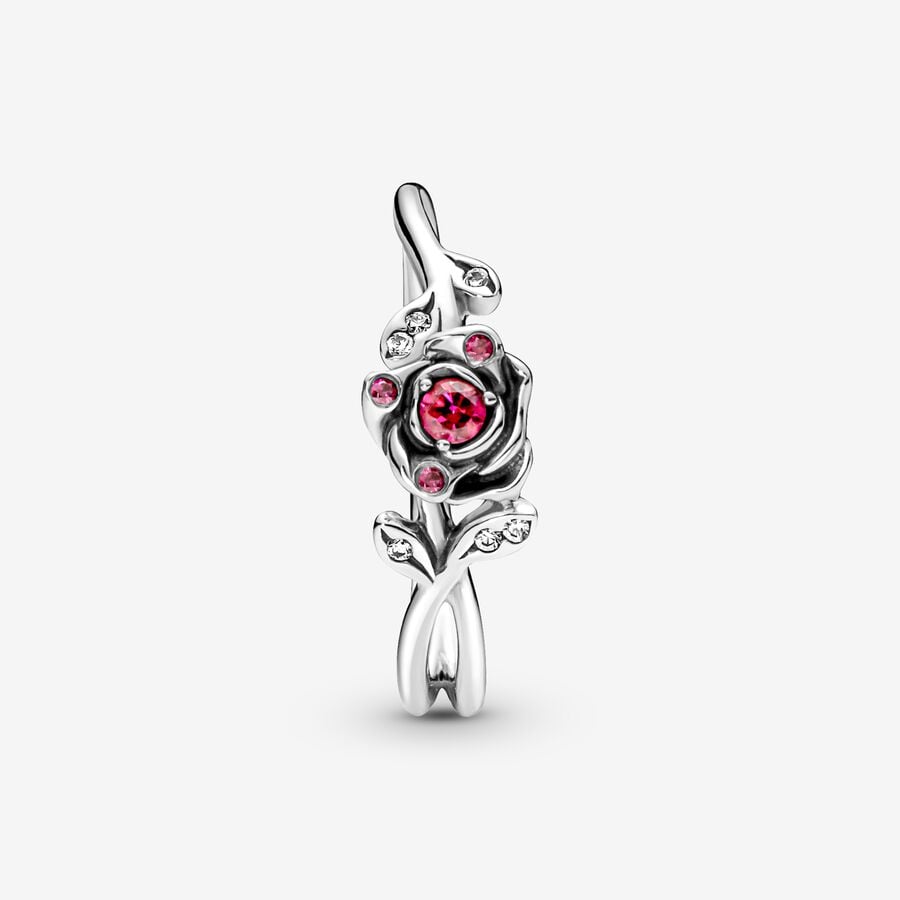 Anillo Pandora Rosa de La Bella y La Bestia de Disney