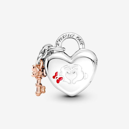 Charm Pandora Candado Mickey y Minnie Mouse