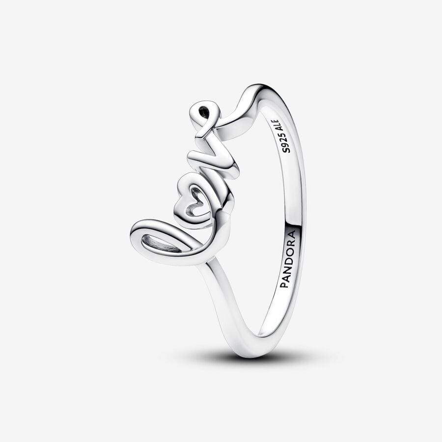 Anillo Pandora Love Escrito a Mano