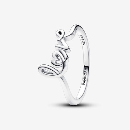 Anillo Pandora Love Escrito a Mano