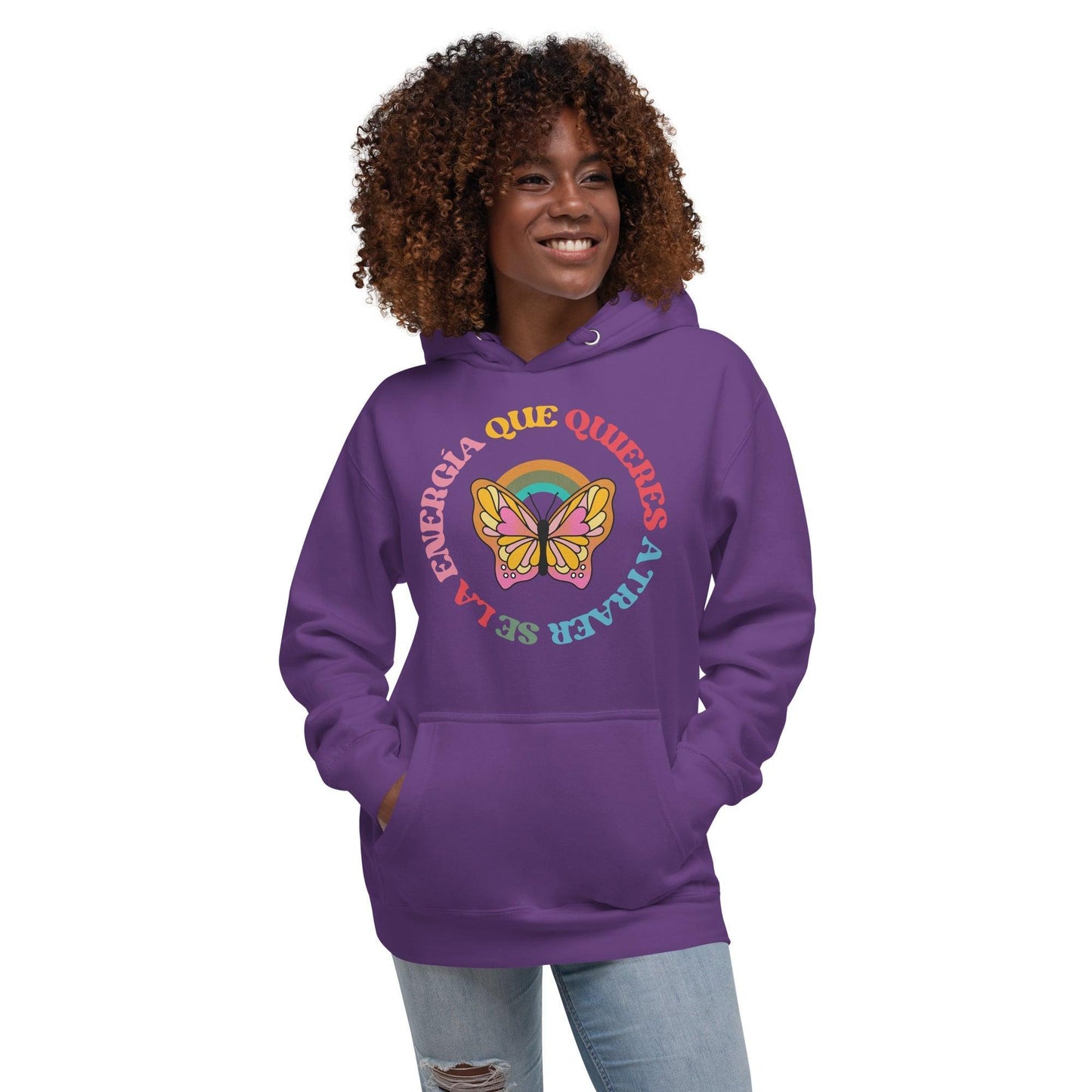 Sudadera con capucha "Mariposa Energíca" - TopShopperSpot