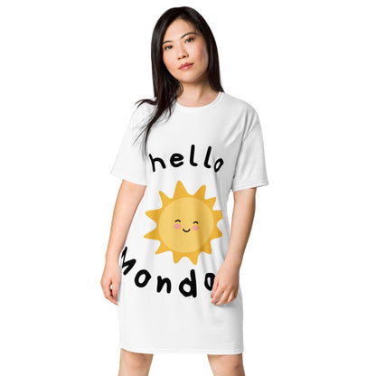 Vestido camiseta "Hello Monday" - TopShopperSpot