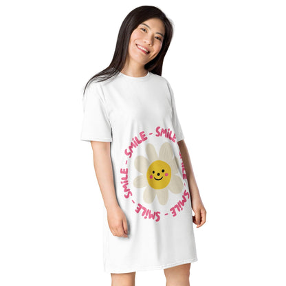 Vestido camiseta "Smile x5" - TopShopperSpot